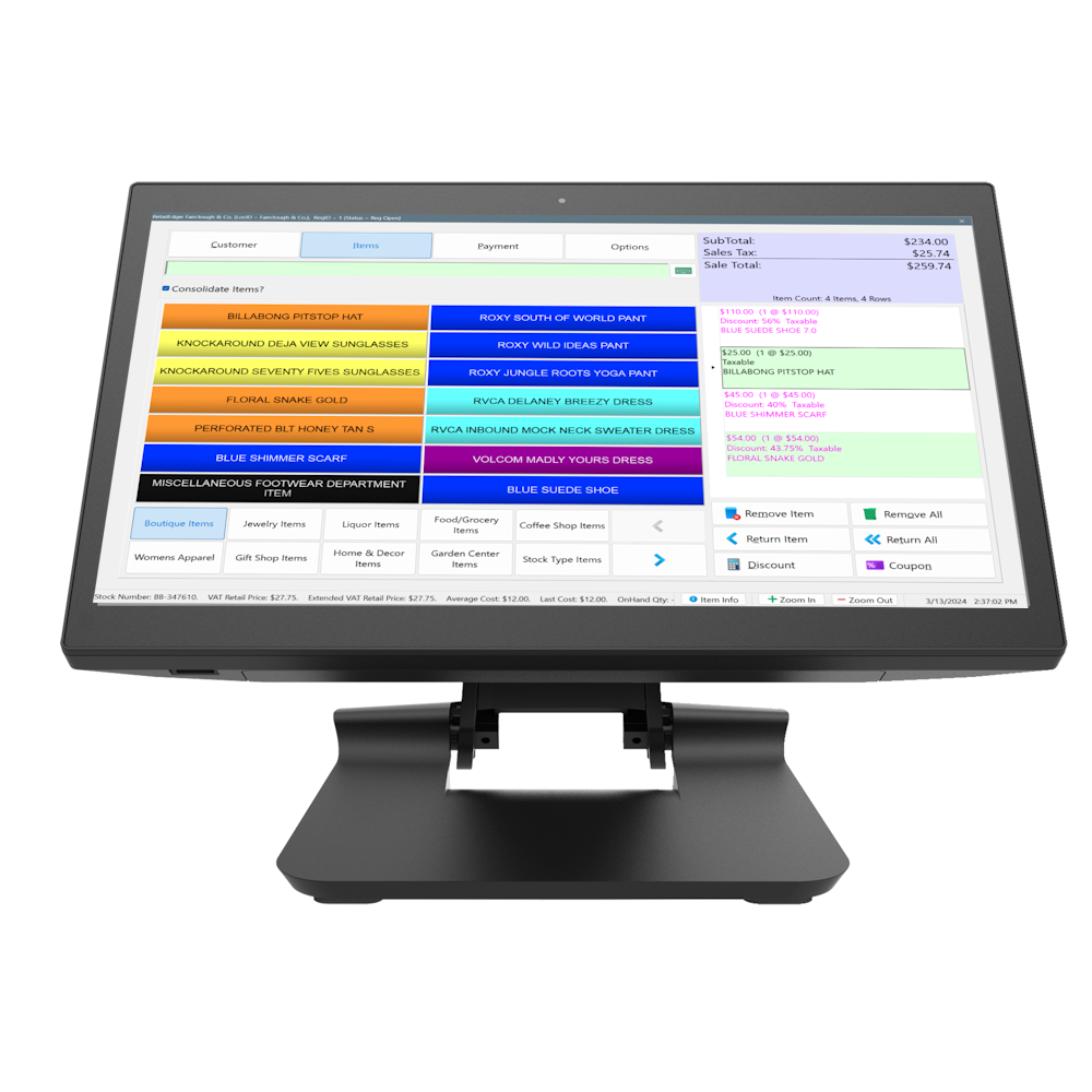 The Ascent - 15.6 Inch All-in-One Touchscreen POS Terminal