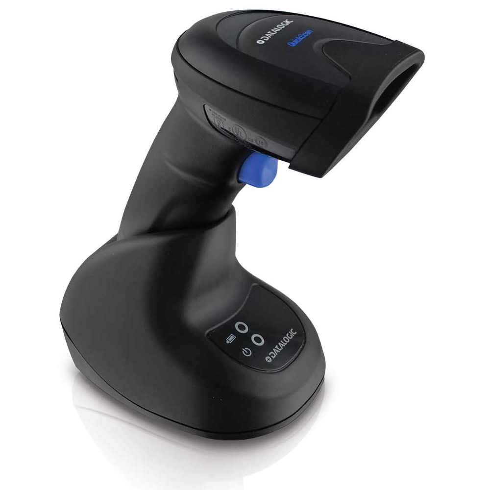 Datalogic Wireless Bluetooth 2D Barcode Scanner with Stand, Black