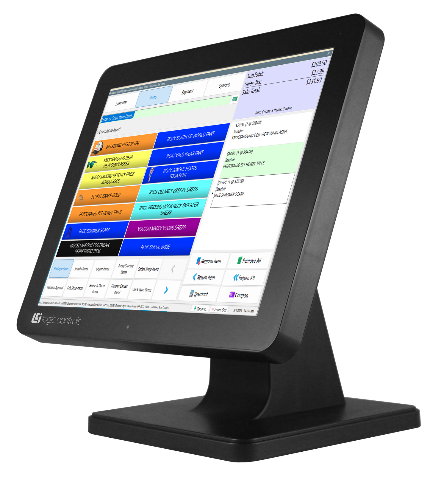 Logic Controls 15" Touchscreen Monitor