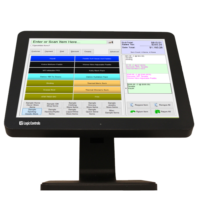 Logic Controls 15" Touchscreen Monitor